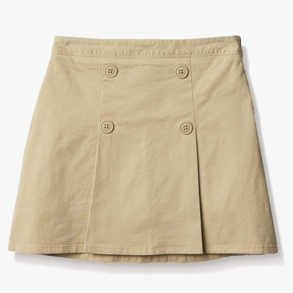 7pk The Children’s Place Girls Tan Button-Front Skort Uniform Style Size 10 - Picture 1 of 5